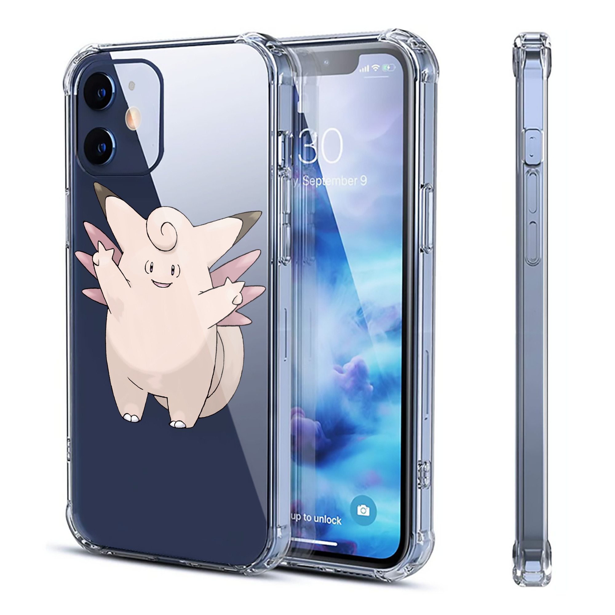 （画像用） ポケットモンスター Pokémon 【iPhone 12シリーズ対応】透明スマホケース（クリアソフトケース）